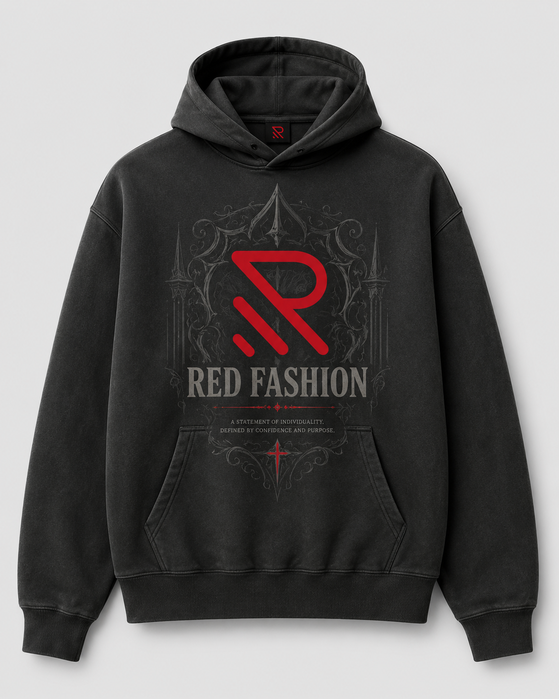 Red Fashion signature men hoodie